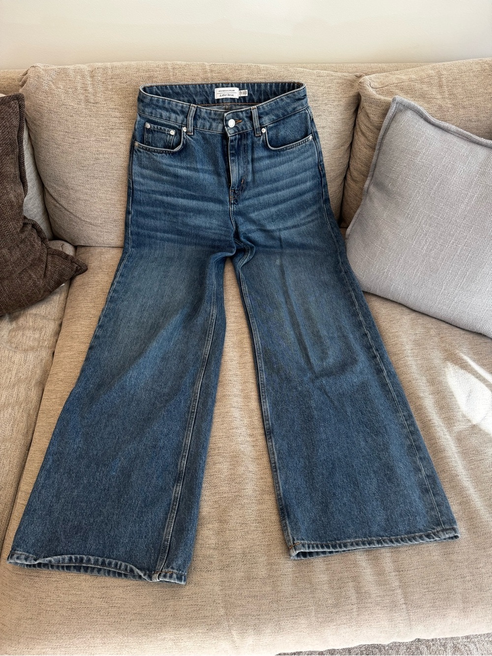 & Other Stories High-Rise Wide Leg Jeans - Blue Wash